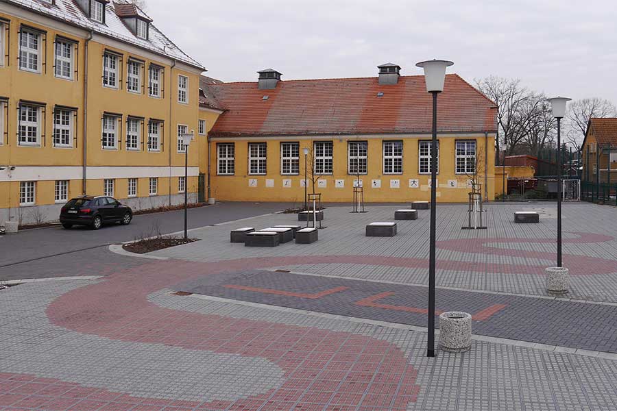 Schulhof Lucas-Cranach-Gymnasium, Wittenberg