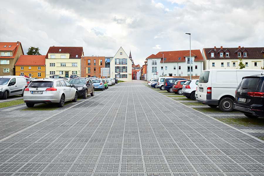 Gepflasterter TTE® Parkplatz Gepflasterter TTE® Parkplatz